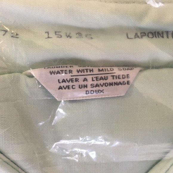Vintage 1972 Men's Lapointe Co. Dress Shirt Size 15 Aqua Green Long Sleeve New - Picture 4 of 9
